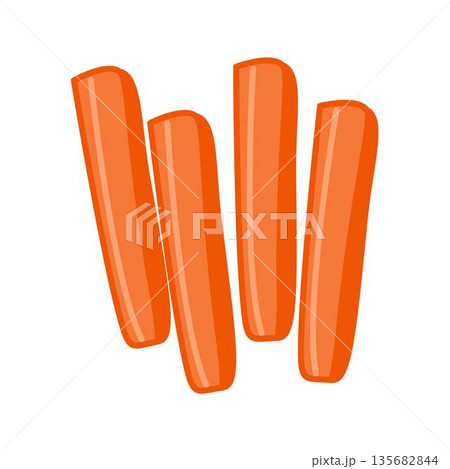 Illustration of Pile of Carrot Sticks Illustration of Pile of Carrot Sticks 135682844