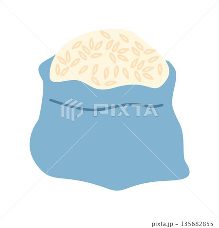 Rice Sack, Bag of Uncooked White Rice, Zakat rice 135682855