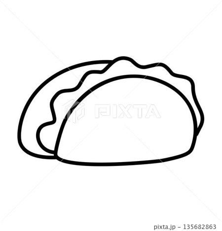 Tacos Outline Illustration 135682863