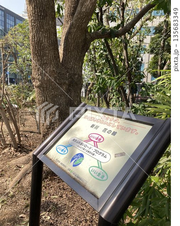 東京都が実施している道路の美化活動「東京ふれあいロード・プログラム」に関する案内板 135683349