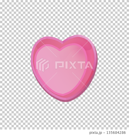 ハート型の苺チョコのイラスト 135684286