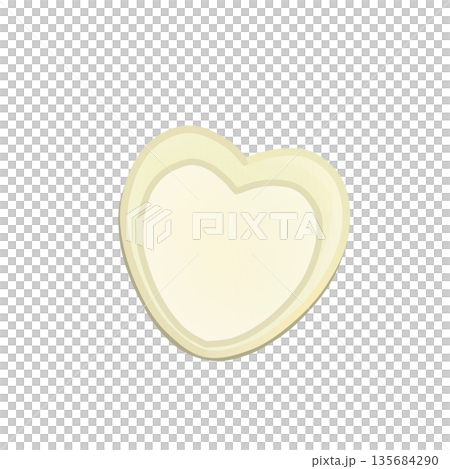 心形白巧克力插圖 135684290