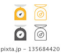 計量器のアイコンのイラストのセット 135684420