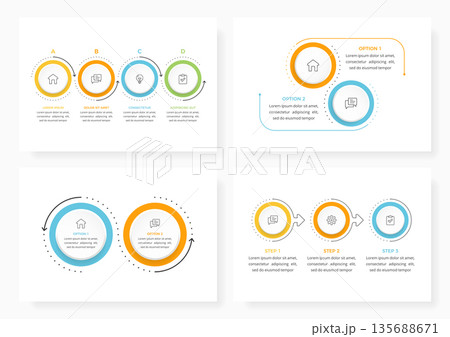 Four Infographic Templates Four Infographic Templates 135688671