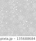 お花の柄素材（白黒） 135688684