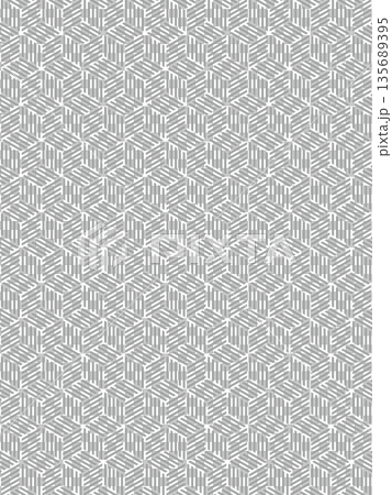 灰色の亀甲網代の背景 135689395