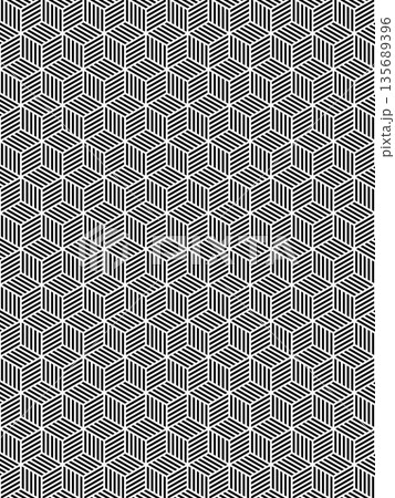 黒の亀甲網代の背景 黒の亀甲網代の背景 135689396