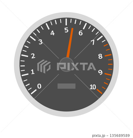 タコメーターのイラスト 135689589