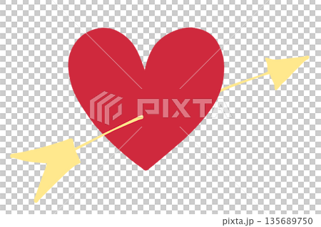 Heart with an arrow Heart with an arrow 135689750