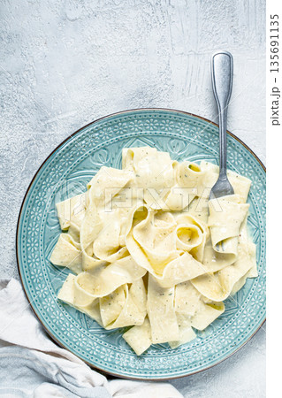 pasta papardelle in creamy garlic sauce, traditional Italian cuisine, pasta carbonara, homemade, no people, pasta papardelle in creamy garlic sauce, traditional Italian cuisine, pasta carbonara, homemade, no people, 135691135