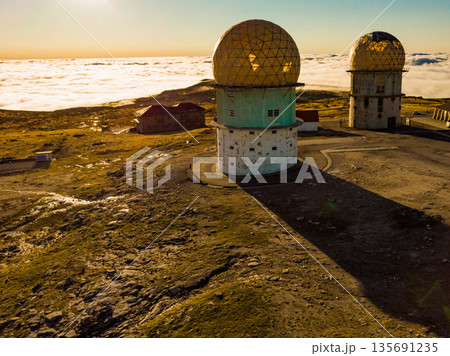 Serra da Estrela in Portugal. Torre peak. Serra da Estrela in Portugal. Torre peak. 135691235