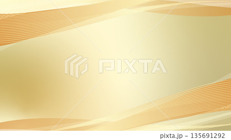 金色ウェーブが上品な高級フレーム背景 135691292
