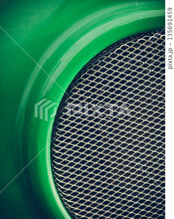 Round circle shape with grill. 135691459