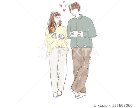 デート中、デートをするカップル 135692060