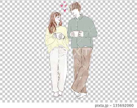 デート中、デートをするカップル 135692060