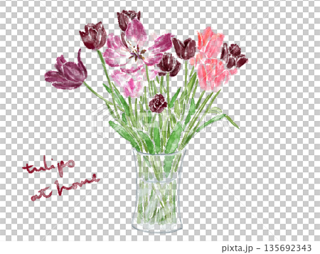 Watercolor flower illustration 135692343
