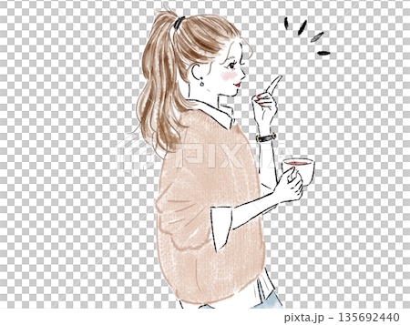 女人用食指指著什麼 135692440