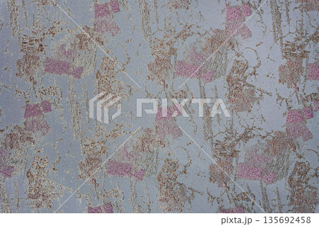 Dust pink and champagne jacquard fabric with soft metallic abstract pattern Dust pink and champagne jacquard fabric with soft metallic abstract pattern 135692458
