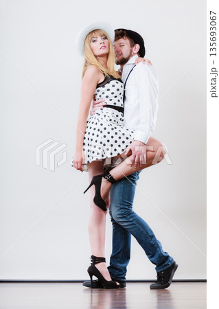 Young happy couple dancing 135693067