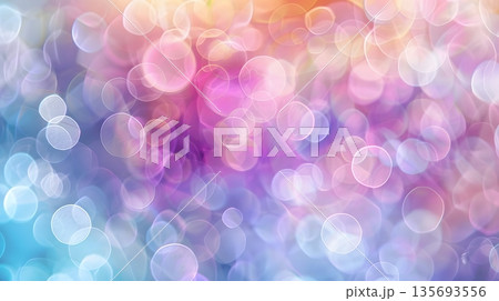 Pastel Bokeh Light Pattern Featuring Circular Glow in Minimalist Abstract Style and Gentle Mood Pastel Bokeh Light Pattern Featuring Circular Glow in Minimalist Abstract Style and Gentle Mood 135693556