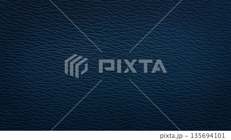 Dark blue synthetic leather texture with fine detailed grain 135694101