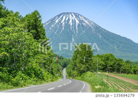 相川ビューポイントパーキングからの羊蹄山 喜茂別町 相川ビューポイントパーキングからの羊蹄山 喜茂別町 135694279