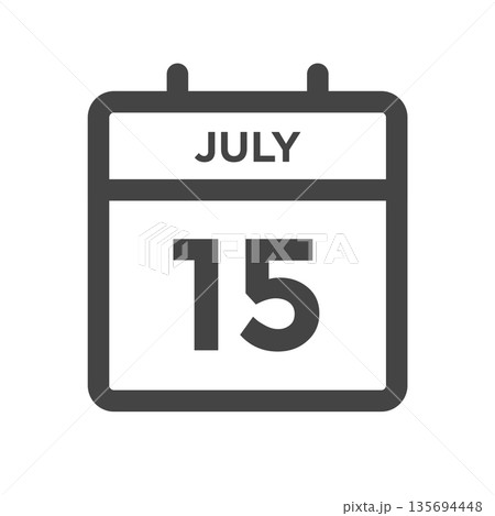 July 15 Calendar Day or Calender Date for Deadlines or Appointment 135694448