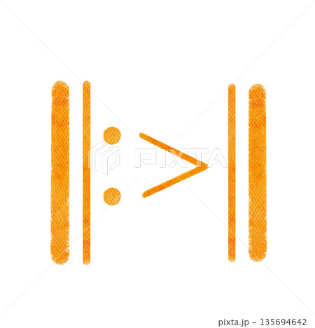 Bar line, double bar, accent music symbols isolated on white background, hand-painted watercolor. Essential notation for sheet music design, music theory education, lessons, apps, teaching materials 135694642