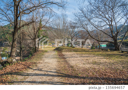 明日香村稲渕の棚田の展望台　日本の棚田百選　奈良県 135694657