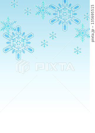 雪の寒中見舞いはがきテンプレート 135695515