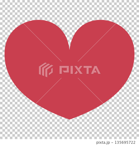 Simple, cute, pop design red and pink heart-shaped material (no lines) Simple, cute, pop design red and pink heart-shaped material (no lines) 135695722