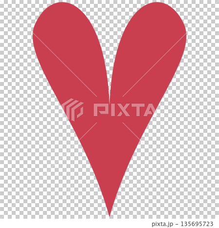 Simple, cute, pop design red and pink heart-shaped material (no lines) Simple, cute, pop design red and pink heart-shaped material (no lines) 135695723