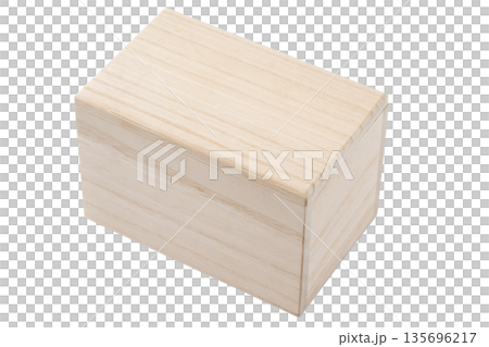 Simple paulownia box on transparent background (png) 135696217