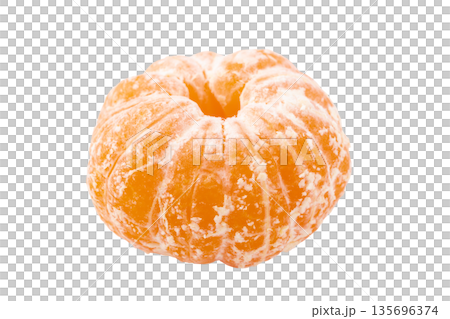 一個剝了皮的橘子，背景透明（png） 135696374