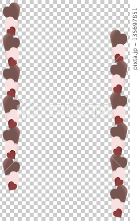Simple heart vertical frame Simple heart vertical frame 135697851