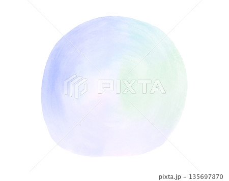 半透明の水彩テクスチャの円・水玉・丸 135697870