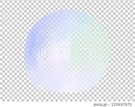 半透明の水彩テクスチャの円・水玉・丸 135697870