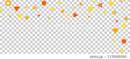 Orange and yellow cute pattern line decoration Orange and yellow cute pattern line decoration 135698080