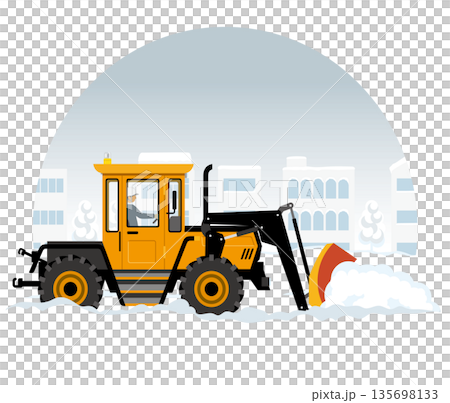 Snowplow that clears snow from the road_Snowplow Dozer Snowplow that clears snow from the road_Snowplow Dozer 135698133