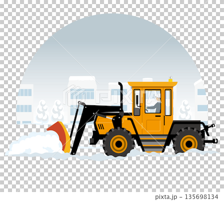 Snowplow that clears snow from the road_Snowplow Dozer Snowplow that clears snow from the road_Snowplow Dozer 135698134
