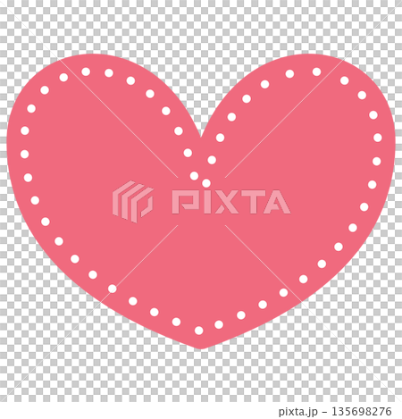 Simple, cute, pop design red and pink heart-shaped material 135698276