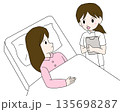 入院患者に説明をする看護師の医療イラスト 135698287