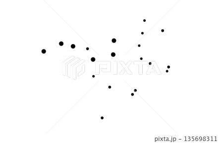 黒い点で表したおおぐま座のイラスト(星のみで連結線なし) 黒い点で表したおおぐま座のイラスト(星のみで連結線なし) 135698311