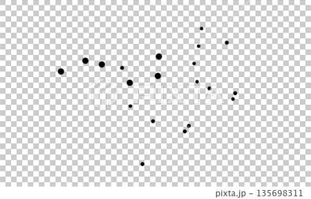 Illustration of Ursa Major with black dots (stars only, no connecting lines) 135698311