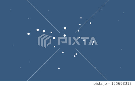 星空に浮かぶおおぐま座のイラスト（星のみで連結線なし） 135698312