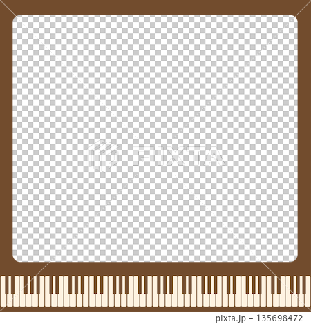 鋼琴鍵盤方形框架，雙色棕色 135698472