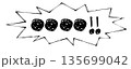 暴力的な言葉・悪口・罵倒・絶叫のイメージふきだし 135699042