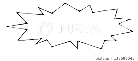 暴力的な言葉・悪口・罵倒・絶叫のイメージふきだし 135699045