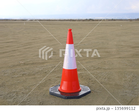 Safety Cone on Open Ground Safety Cone on Open Ground 135699112