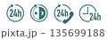 24時間対応可能のアイコンセット 135699188